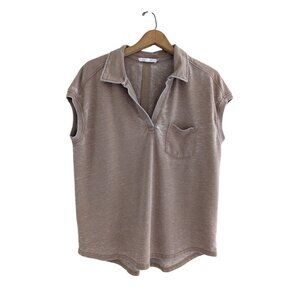 Jane + Delancey Boho Lagenlook Sleeveless Cotton Shirt Top Size L